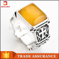high quality wholesale price material as your request jewelry silver plated gemstone men ring